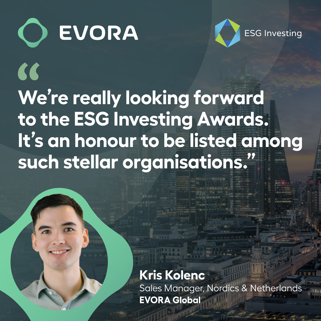 🏆 Tonight, at the ESG Investing Awards, EVORA Global is being represented by two of our incredible team, Janine Zager & Kris Kolenc, hoping to bring home the gold in the Best Sustainability Consultancy category.   👏 Good luck to all the nominees!   #esginvesting #sustainability