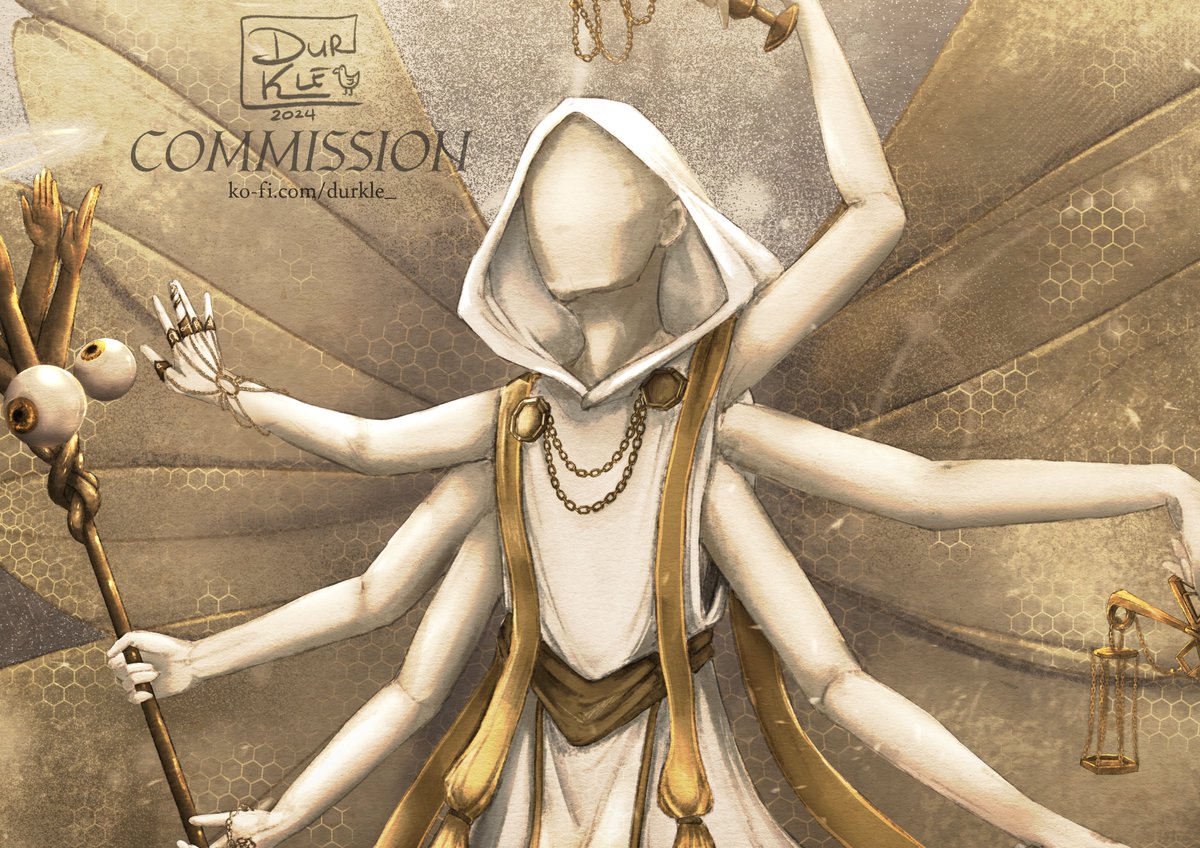 ✨D&amp;D Fairy Gods Commission Project 1/24
Collaboration project for a homebrew campaign✨ 

"Asterith, God of Noble Celestial Creation. Creator of the honey bee fairies and progenitor of the the Bee Gods, Zimilac and Vestigia."

#homebrew #dndart #collab #commissionsopen