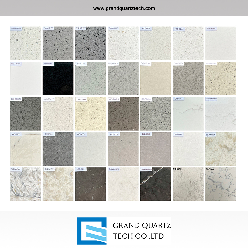 Quartz slabs 100% real Thailand factory production. Our products are approved by SNF and SGS, it's ideal for countertops.  We have prepared sample slabs of quartz in different colors. 
Welcome to contact us anytime.
#grandquartz #quartzslab #artificialstone #lowsilicaquartz