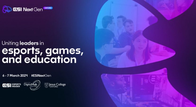 lecturerchris's tweet image. Excited to be attending my first ever @esportsinsider event #nextgen  show at @UniofOxford 

Looking forward to learning and seeing more about this ever growing industry. 

#esports #esportsedu #education