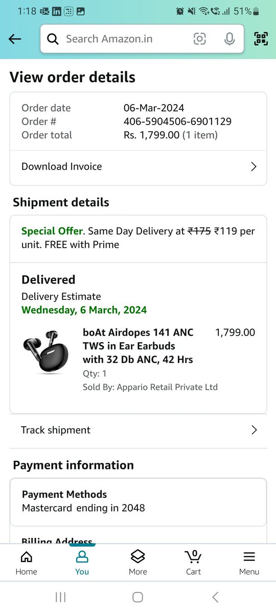 roudramallick's tweet photo. @amazonIN  Ordered Boat earpods and received Duplicate, used and scratched product. Now customer support on the app refuses to accept.
Boat branding missing from case and earpods. Case is completely scratched. Bluetooth connects by the name of TRM. https://t.co/7ZBlRP6FWL