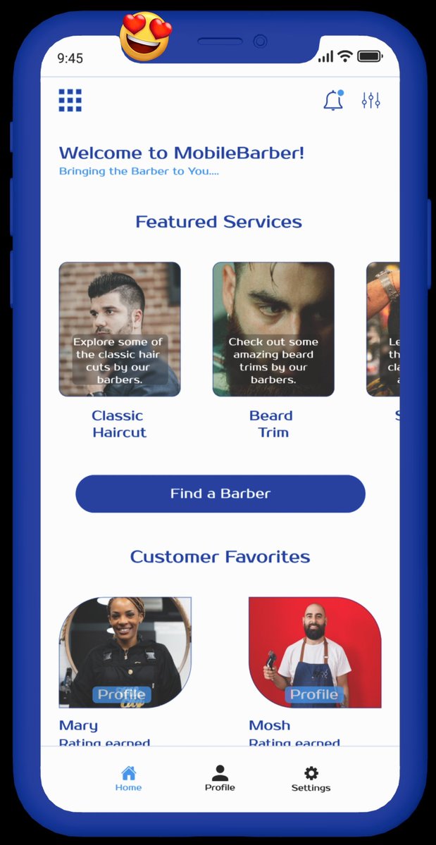 After much review and usability study for the MobileBarber App Design, most users agreed with a white background.

😎Mockup 1 - Initial design. 

👍Mockup 2 - After 1st Usability study.

😍Mockup 3 - After 2nd Usability study.

👨‍💻💻

#designlove
#uxdesigners
#figma