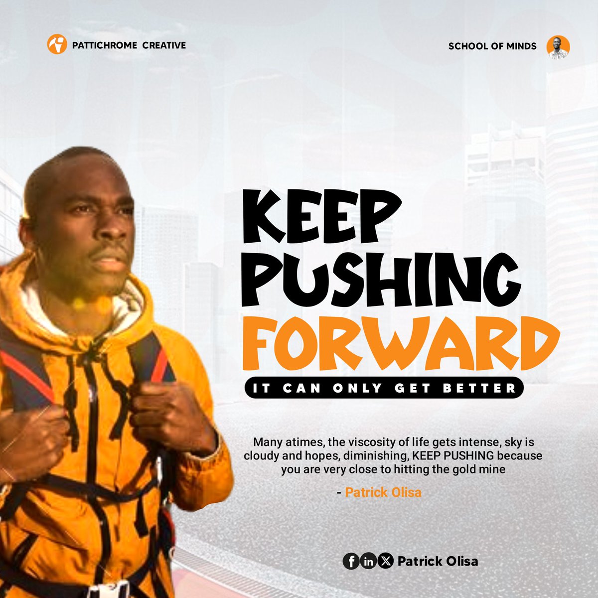 PatrickOlisa0's tweet photo. Do not give up this fast. KEEP PUSHING FORWARD
#iCreative
#iBrand
@Drmcrft_studio @ElijahImaobong @figma @Mmesomaugwu_1 @Ogbuakanne_Val @RoseKin37677555 https://t.co/1mHEgf6mBK