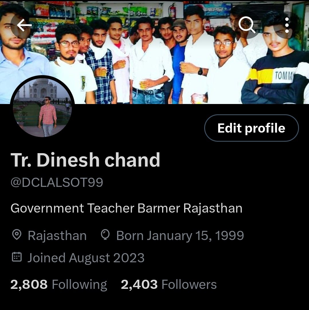 आप सभी साथियों के सहयोग और मेहनत से आज मेरे ट्विटर पर 2400 followers पूरे हो गए हैं। आप साथियों का तहेदिल से शुक्रिया । आपका प्यार और स्नेह बनाए रखें। धन्यवाद

👉 @DCLALSOT99 

@2211_giri
@Abhishekgiri220 
@akrathi21 
@Akshaykhoked98 
@Anita_Jopada 
@DAUSAWALE29 
@er_ajay_samota