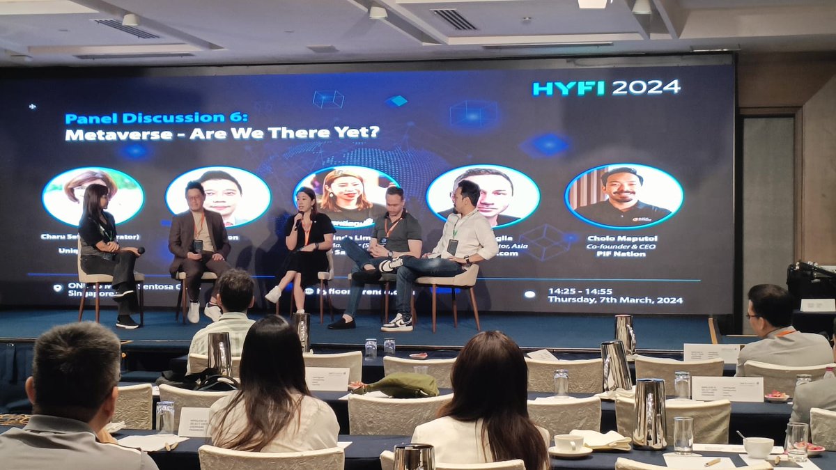 Metaverse - are we there yet? Speaking at the HYFi Conference for @TheSandboxGame @TheSandboxSEA together with @PwC @Polkadot @blockchain.com PIF nation

Notes below 👇