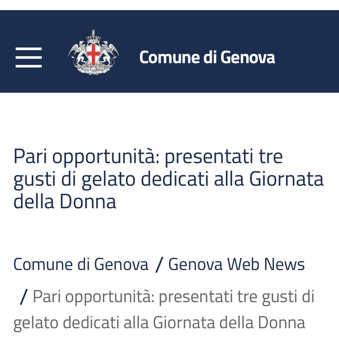 Finalmente!
Grazie <a href="/ComunediGenova/">COMUNE DI GENOVA</a>!