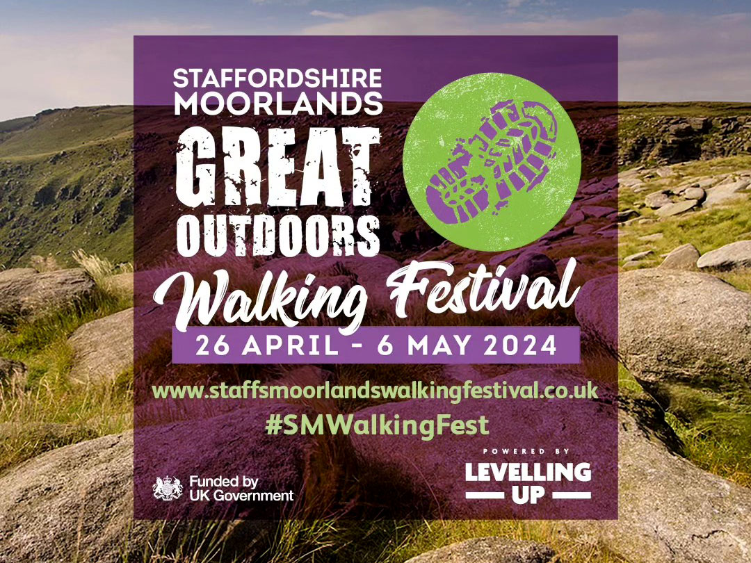 🥾 Staffordshire Moorlands Walking Festival 26 April - 6 May

A variety of beautiful local walks to suit various abilities and interests all over the Staffordshire Moorlands! 🥰

Full details...
staffsmoorlandswalkingfestival.co.uk

#SMWalkingFest @SMWalkingFest
