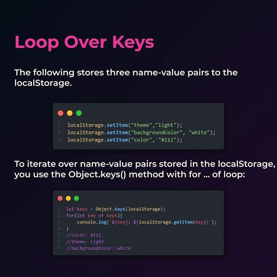 ShradhaKhaprafb's tweet image. JavaScript local storage
Part-2
#codewithbushra #codewell #cssbattle #Programming #javascript #webdeveloper #dev #frontendmentor #nft #programmingproblems
#programminglife #coding #codinglife #codingisfun #codingproblems #developerspace #vscode #developer #computerscience #css