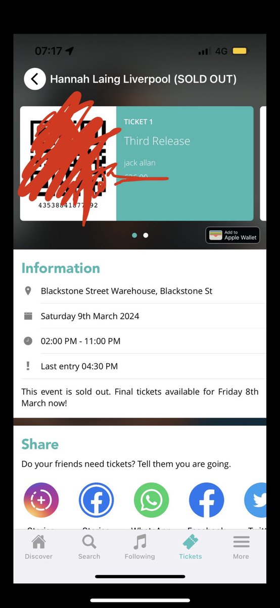 Selling 2 tickets for Hannah Laing Liverpool Saturday 9th march £40 for 2 
#hannahlaing
