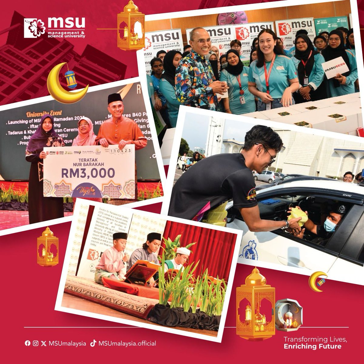 Taking a stroll down memory lane to reminisce about the heartwarming moments of #IhyaRamadan2023, where the spirit of Giving and Grateful (2G culture) illuminated every corner. 

#MSUmalaysia 
#ThrowbackThursday 
#RamadanReflections