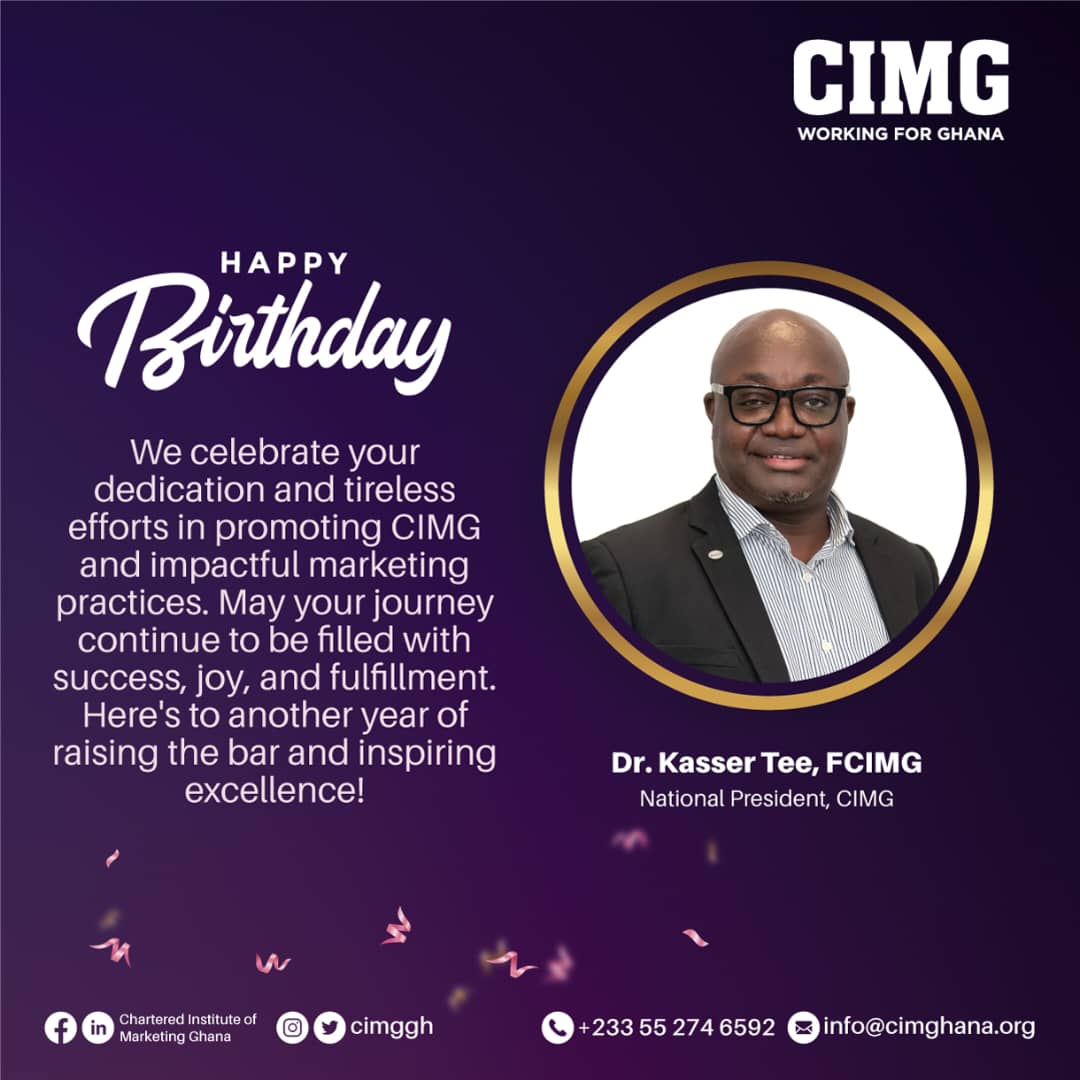 HAPPY BIRTHDAY NATIONAL PRESIDENT!🎉🥳

Today, we celebrate our beloved National President, Dr. Daniel Kasser Tee, for his guidance &amp; leadership. You are instrumental to the continuous success &amp; growth of CIMG. Cheers to many years of celebration &amp; inspiration 🥂

#birthday