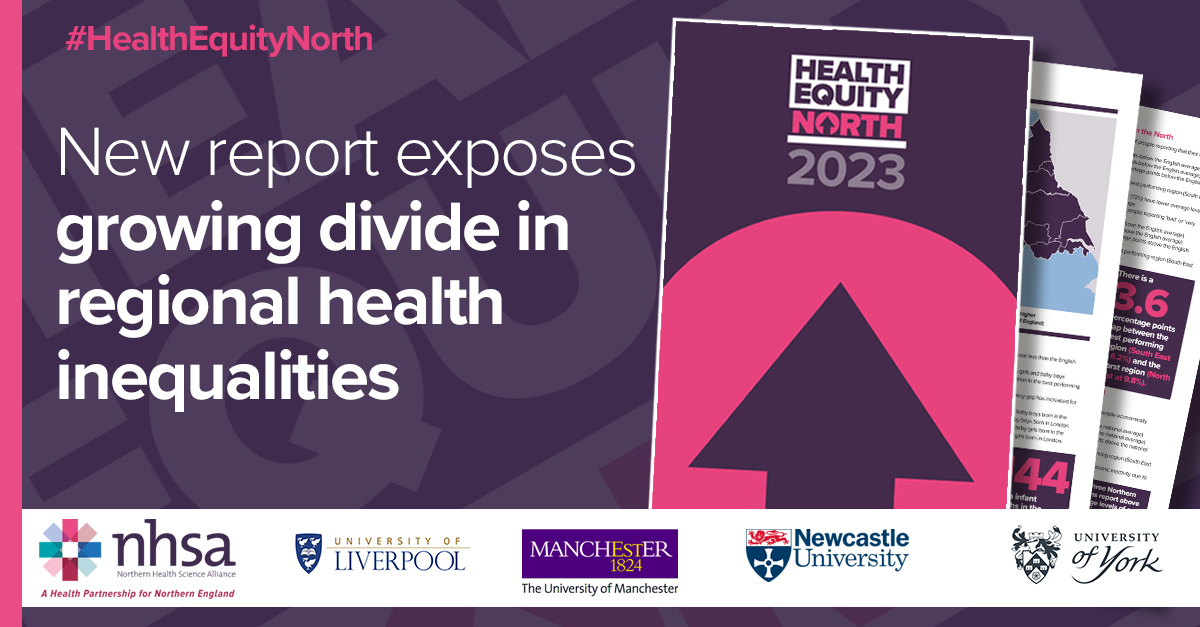 We're so excited to be nominated for tonight's @Bionow Social Impact award - here's a few reminders of what has led us to this great achievement In April 2023 we launched Health Equity North with our report that exposed regional health inequalities healthequitynorth.co.uk/growing-divide…