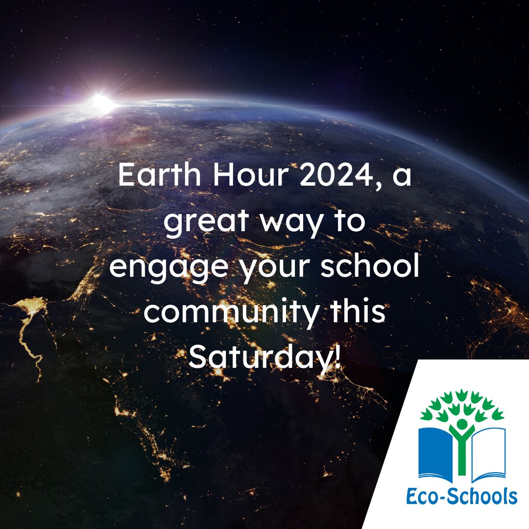 Calling all Eco-Schools! It is Earth Hour this Saturday! Why not add a note in this week’s school newsletter encouraging families to join in, this is a great way to raise awareness and perfect evidence for Step 5 of your Green Flag application! Ideas: wwf.org.uk/earth-hour
