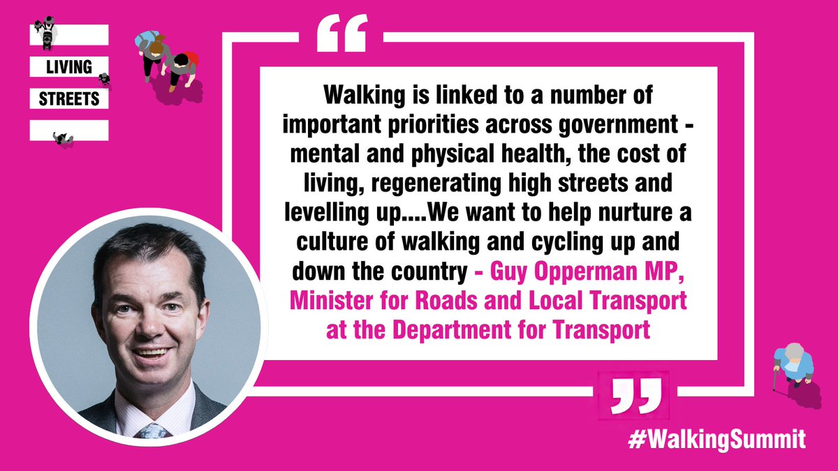 Guy Opperman MP, Minister for Roads and Local Transport addresses our #WalkingSummit. 'Walking is linked to a number of important priorities across government...We want to help nurture a culture of walking and cycling up and down the country.'