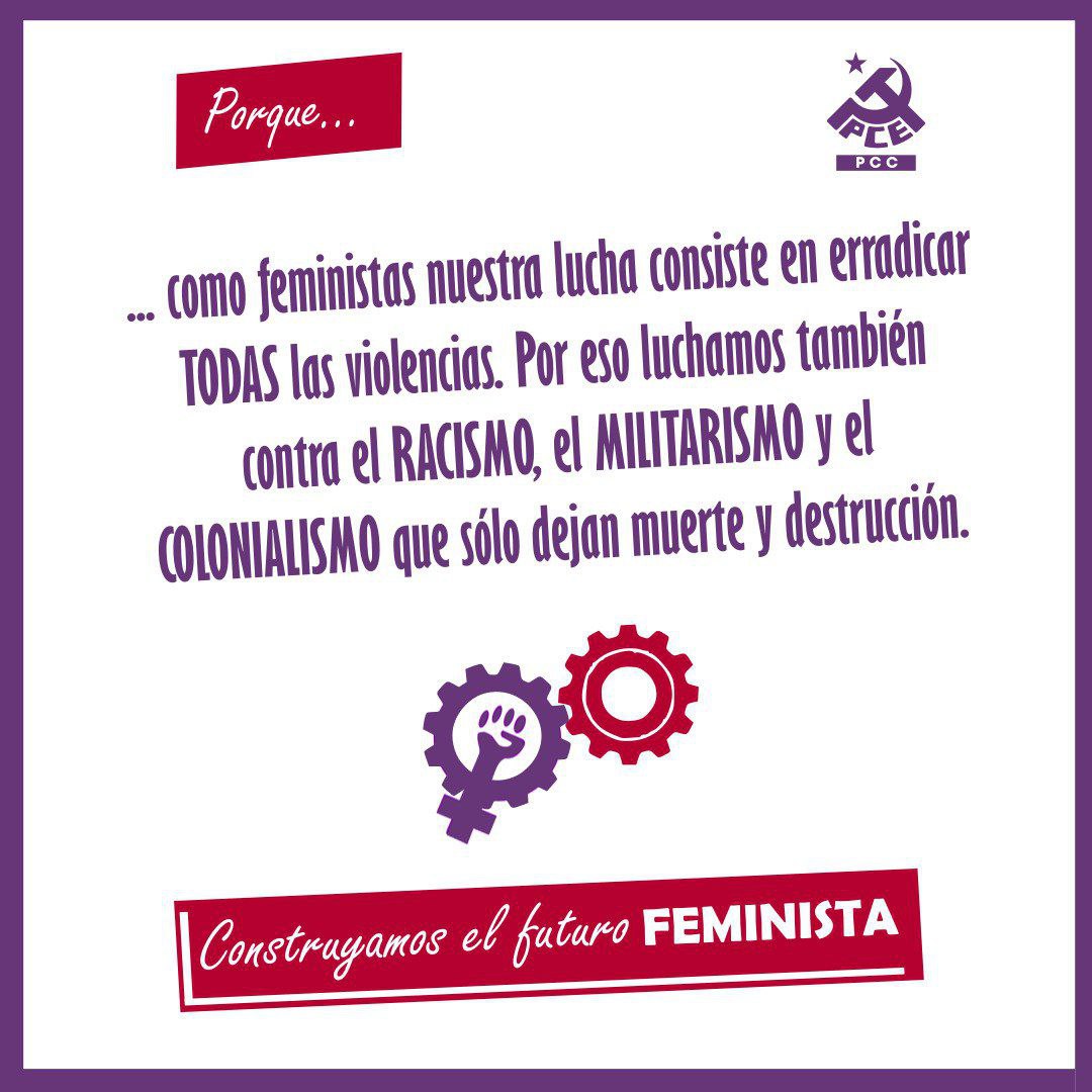 📢 Las violencias que sufrimos las mujeres tienen origen  sistémico y estructural. Alimentan el sistema capitalista y patriarcal que nos oprime.
Entre todas, construyamos un futuro feminista:
✊🏾💜💪💜✊🏿💜💪🏾💜✊🏽💜💪🏼

Lee nuestro manifiesto 👇👇👇

elpcc.es/?p=688
