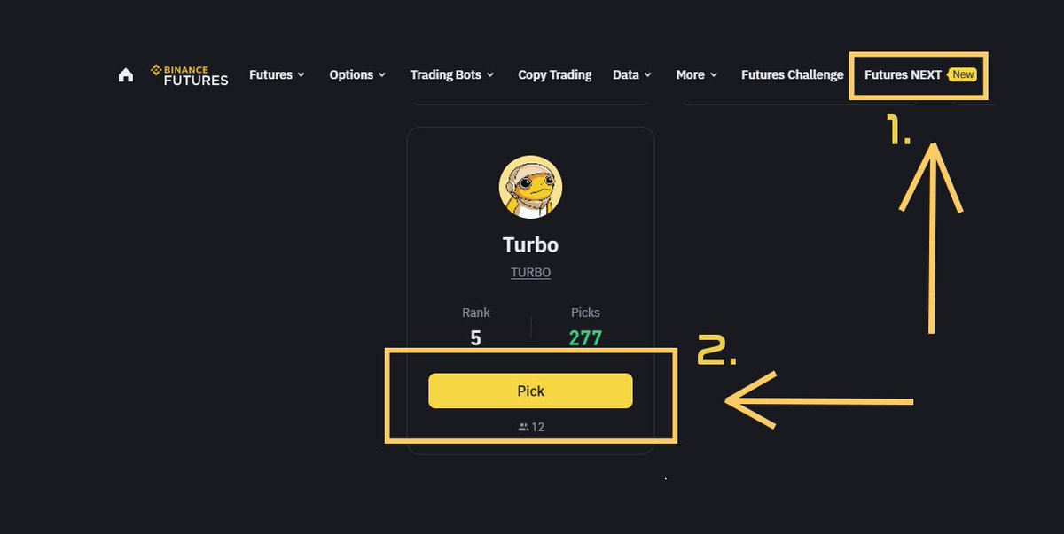 POTENTIAL Binance Listing, LFT 🐸🚀

Now it's your turn to come in FULL FORCE $Turbo Community + show how strong we are:

Want $Turbo to be listed on <a href="/binance/">Binance</a>? Vote for TURBO on Binance Futures NEXT!

Log into your account &amp; click the "Pick" button below the Turbo logo 🔗⤵️