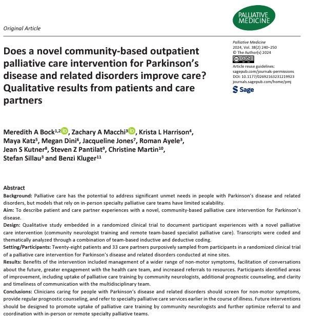 The benefits of a palliative care intervention for Parkinson’s disease include managing a wider range of needs, facilitating future conversations, increasing engagement with the healthcare team, and more referrals to resources.. #hpm #hapc buff.ly/3T6n1lr