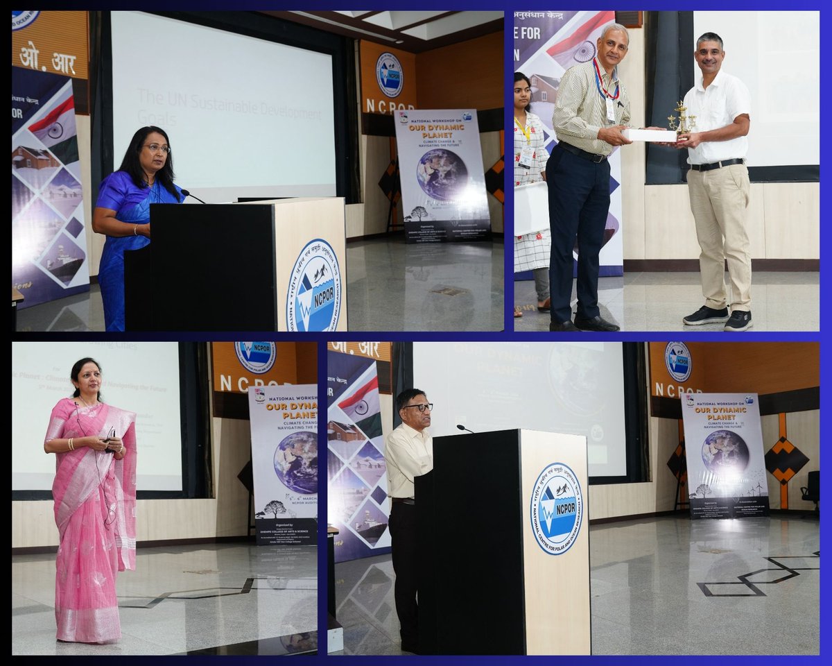 ncaor_goa's tweet photo. Throughout the Two-Day, the participants were immersed in a series of comprehensive sessions and vibrant discussions that covered a wide array of subjects spanning the #Atmosphere, #Cryosphere, #Water, #Ecology, #EnergyManagement, & #ClimateOutreach https://t.co/P2lSBe7VoV