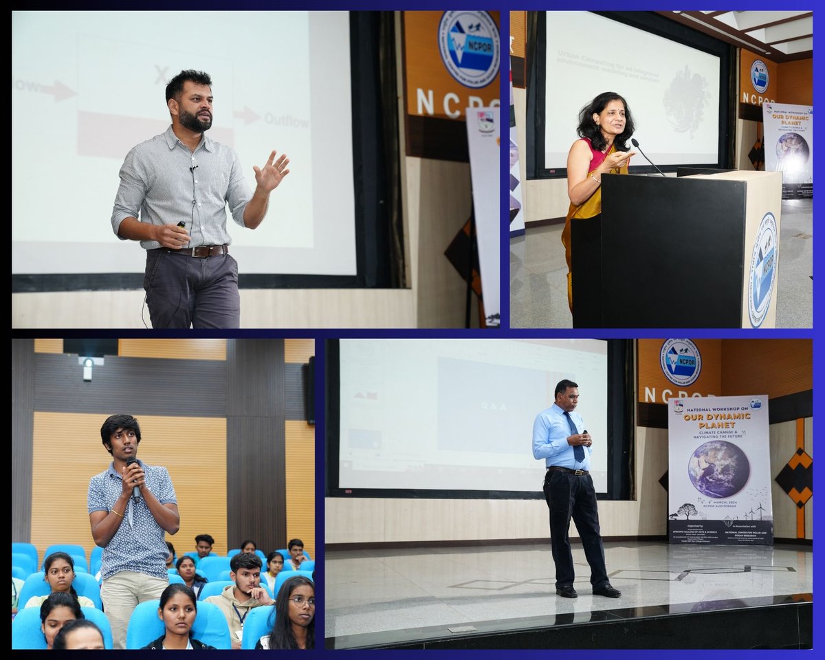 ncaor_goa's tweet photo. Throughout the Two-Day, the participants were immersed in a series of comprehensive sessions and vibrant discussions that covered a wide array of subjects spanning the #Atmosphere, #Cryosphere, #Water, #Ecology, #EnergyManagement, & #ClimateOutreach https://t.co/P2lSBe7VoV