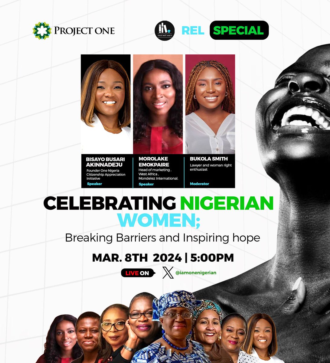 Joyceglitter1's tweet photo. @iamonenigerian will be hosting an X (Twitter) Space conversation to commemorate the forthcoming International Women's Day 2024 this Friday. Don't miss it!

Venue: X (Twitter) Space

https://t.co/tzMThyv0yo

Time: 5pm https://t.co/n3tNYvQ6f8