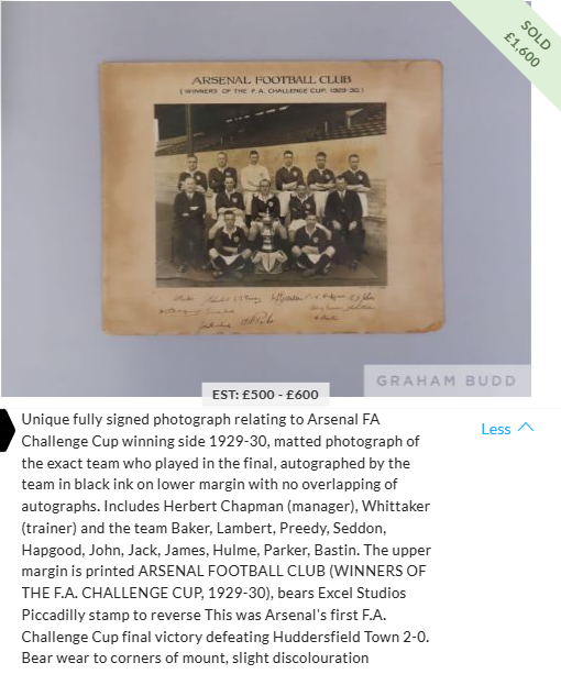 jamiebhoy2009's tweet photo. Going through yesterdays auction 🧐

Still trying tae suss how this @Arsenal team line up kind dae over two grand oot eh door 🫢 https://t.co/8y0wNs41xK