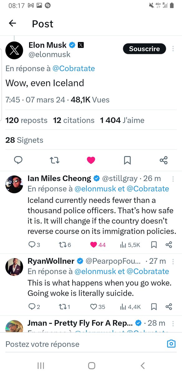 JulianofAmber1's tweet photo. Even @elonmusk reacts on what happened - illegal migrants forcing their way in #Iceland #Althingi to ask for MORE of them.
And it is not a reaction of joy.
When will you react @katrinjak @PresidentISL @Bjarni_Ben?
Influent people all around the world feel Iceland is lost now. https://t.co/YCwl1zPTcZ