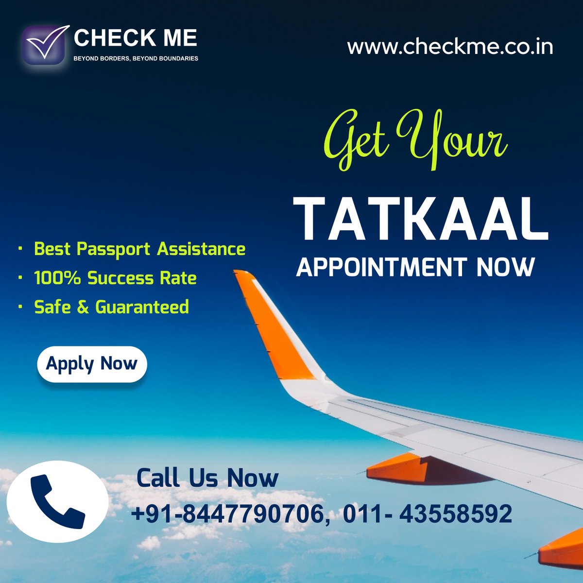 Get your passport quickly and hassle-free with our premium plan:

Contact us: +91-8447790706, 01143558592
Email: info@checkme.co.in
Location: A-269, Bhishma Pitamah Marg, Defence Colony, New Delhi, 110024 (Near Arya Samaj Mandir)

#passportassistance