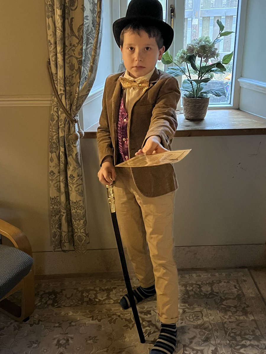 Henry’s version of Willy Wonka for <a href="/WorldBookDayUK/">World Book Day UK 📚</a> …