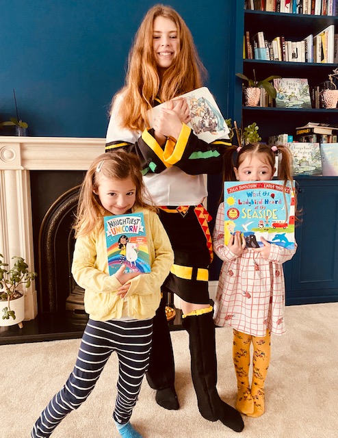 A fab mix of genres for #WorldBookDay this year! Mira from the #NaughtiestUnicorn, #KagamineLen from #UnofficialHatsuneMix and the Ladybird from #WhattheLadybirdHeard 
Reading has been a lifelong passion for me, I hope my girls will derive the same joy #kidlit #kidsbooks