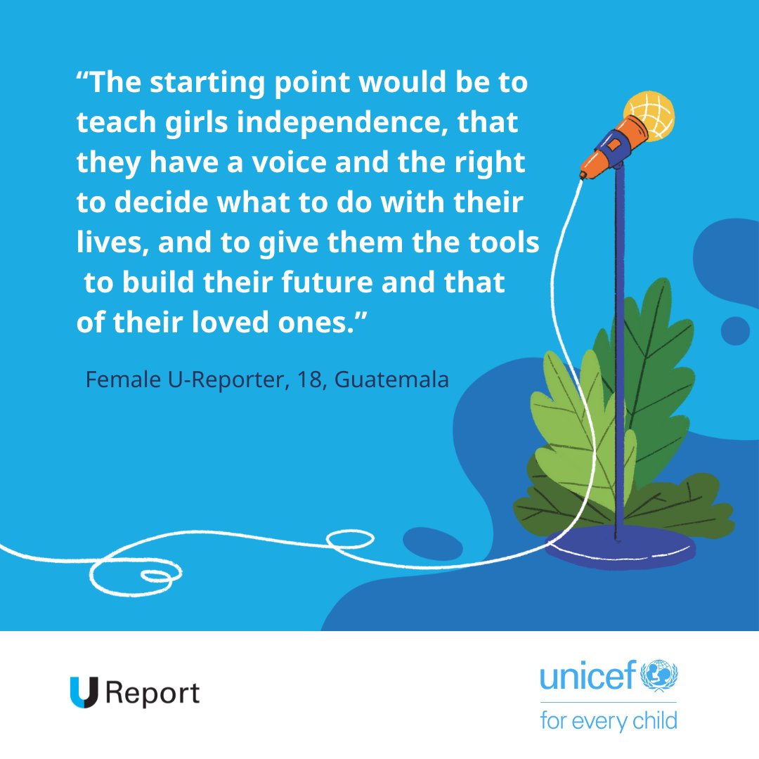 If teenage girls had one billion dollars to spend on girls’ rights what would they do?

Here’s what some of them said.

Let’s #ShowUpForGirls!

#IWD2024 <a href="/UReportGlobal/">U-Report</a>