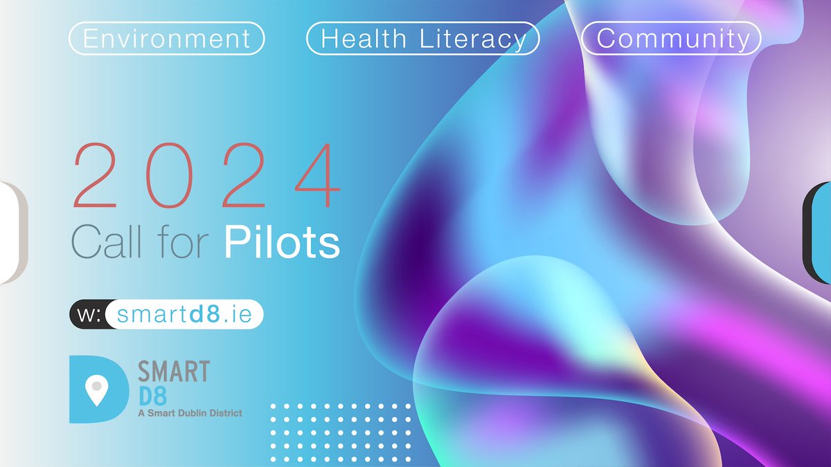 [Open Call] @smart_d8 is now seeking applications for pilot projects focused on: 🧘‍♀️#Community Health 📚 Health #Literacy 🌳 #Environment Applications will close on Friday, March 29th at 11pm. 👉thedigitalhub.com/news/smart-d8-…