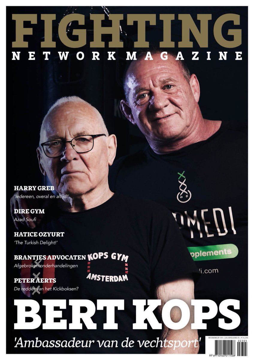 Samen met papa Bert Kops senior de coverboy uithangen van de nieuwste 
Fighting Network Magazine 😎🤼