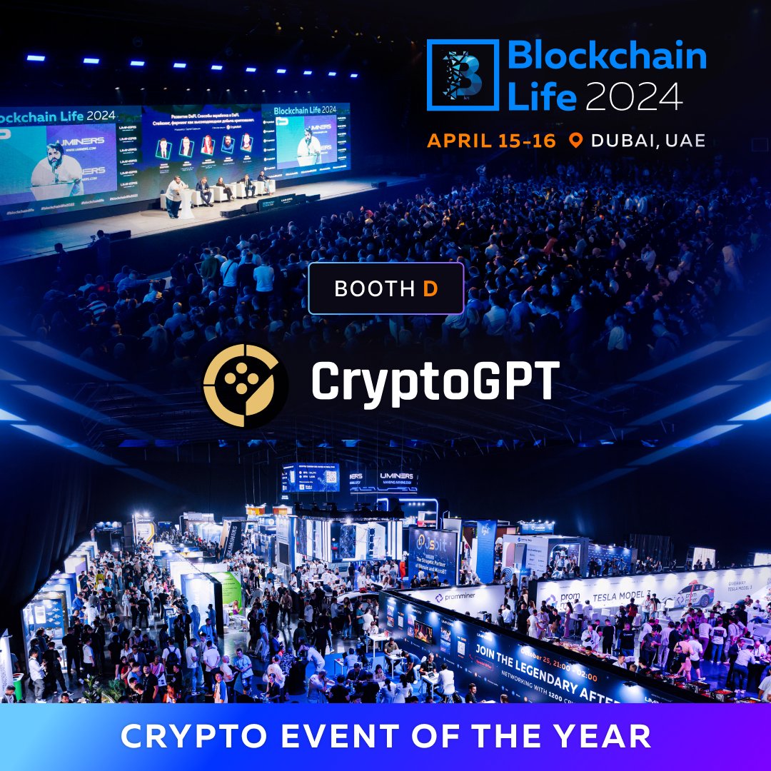 OfficialCRGPT's tweet image. 🚀 Attention, #CryptoVisionaries! We're pitching to the big leagues at #BlockchainLife2024! CryptoGPT is in the 20 startups, sparking interest from VCs, Whales, &amp;amp; CEXs🔝💎

#JoinTheRevolution #CryptoGPT #AIFinance #InvestInInnovation
 This is where crypto makes history! 🌟✨