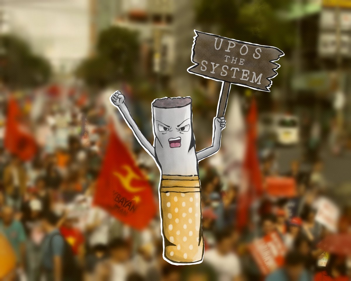 lxsndq's tweet photo. dahil sa mala-kolonyal at mala-pyudal na sistema ng lipunan, pati upos napapa-oppose https://t.co/MiCrcSNycP