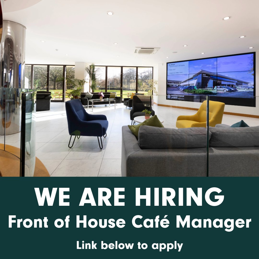 🌟 We're on the hunt for a star Front of House Cafe Manager to join our team! 🌟

Apply now through this link: loom.ly/fxY6ODg

#Hiring #CafeManager #JoinOurTeam #CustomerServiceExcellence #WatermoorPoint #Cirencester