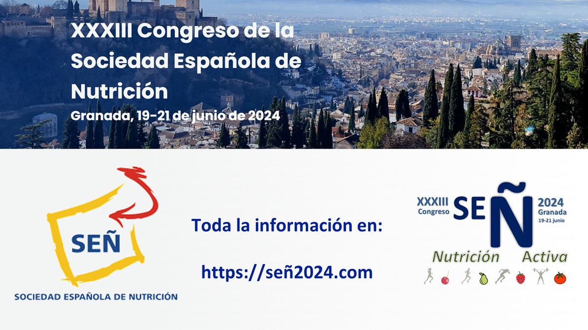ffarmaciaUGR's tweet image. #FFarmaciaUGR 🔜‼️🔛📢🔬🥦🥑🥕💡♨️19-21 junio, XXXIII Congreso de la @sennutricion, bajo el lema «Nutrición Activa». Envío de comunicaciones: hasta 10 de abril de 2024. Toda la información en: señ2024.com