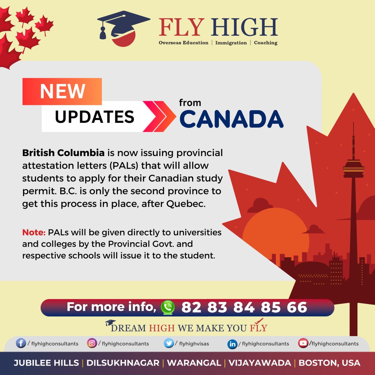 Important Update from #Canada.
As on March 07, 2024. #BritishColumbia is now issuing provincial attestation letters (PALs) that will allow students to apply for their #CanadaStudypermit. B.C is only the  second province to get this process in Place after #Quebec.