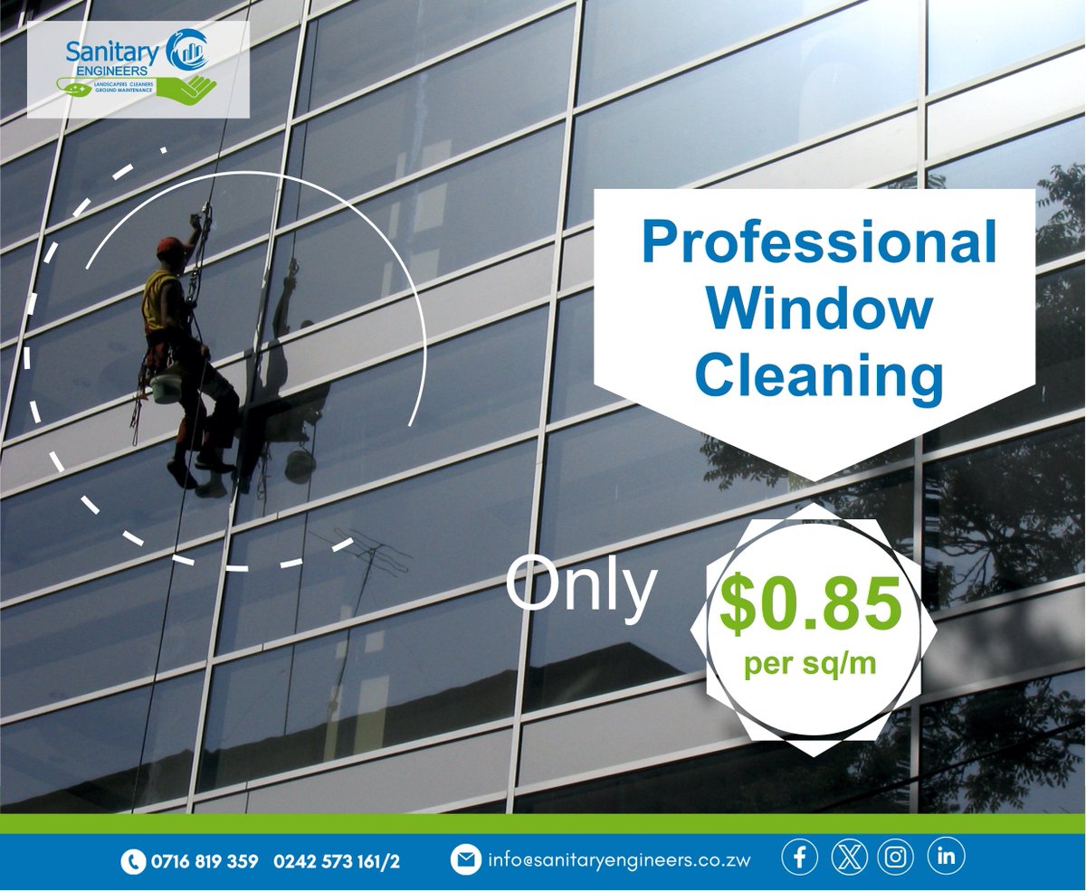 Let us brighten your day with sparkling windows!
#windowcleaning
#commercialcleaning