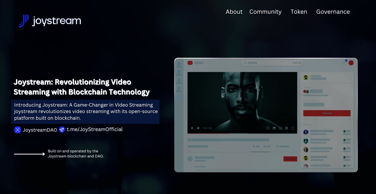 Introducing @JoystreamDAO : A Game-Changer in Video Streaming
Joystream revolutionizes video streaming with its open-source platform built on blockchain. #Joystream #Blockchain #VideoStreaming