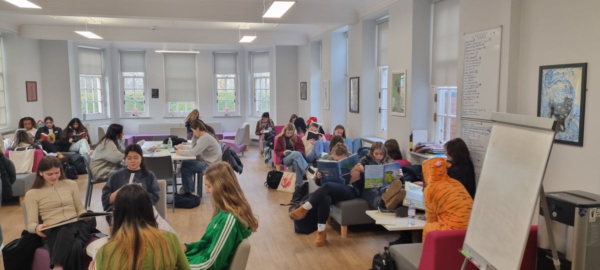 #WorldBookDay2024 everyone reading in the common room...wide range of titles!
