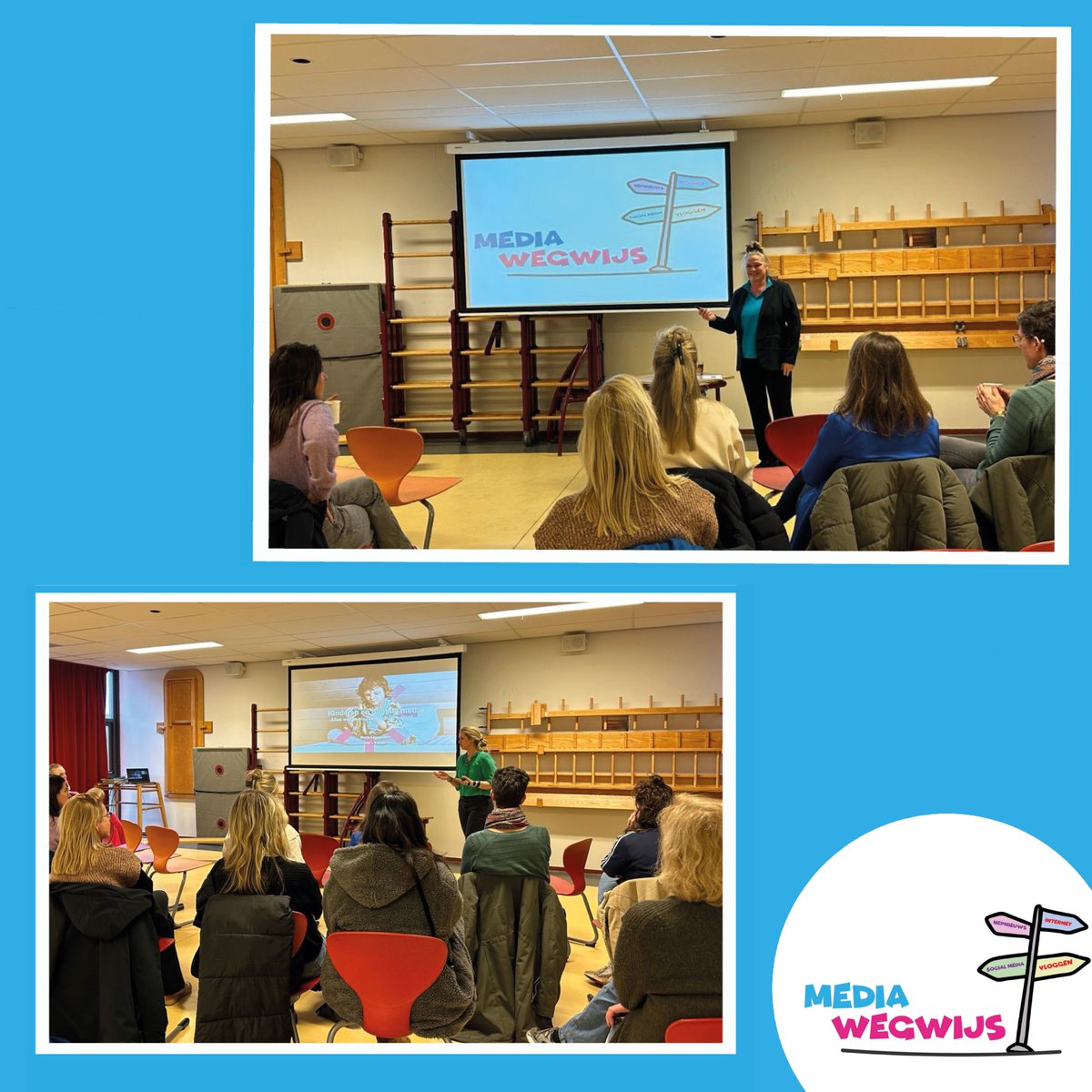 Vorige week heeft de directeur van Mediawegwijs Ilse Godtschalk samen met Marije Lagendijk (@JeugdenMedia) een groep ouders gesproken van basisschool Augustinus. Mediawegwijs geeft op deze school al jaren lessen over #digitalegeletterdheid en #mediawijsheid. #mediaopvoeding