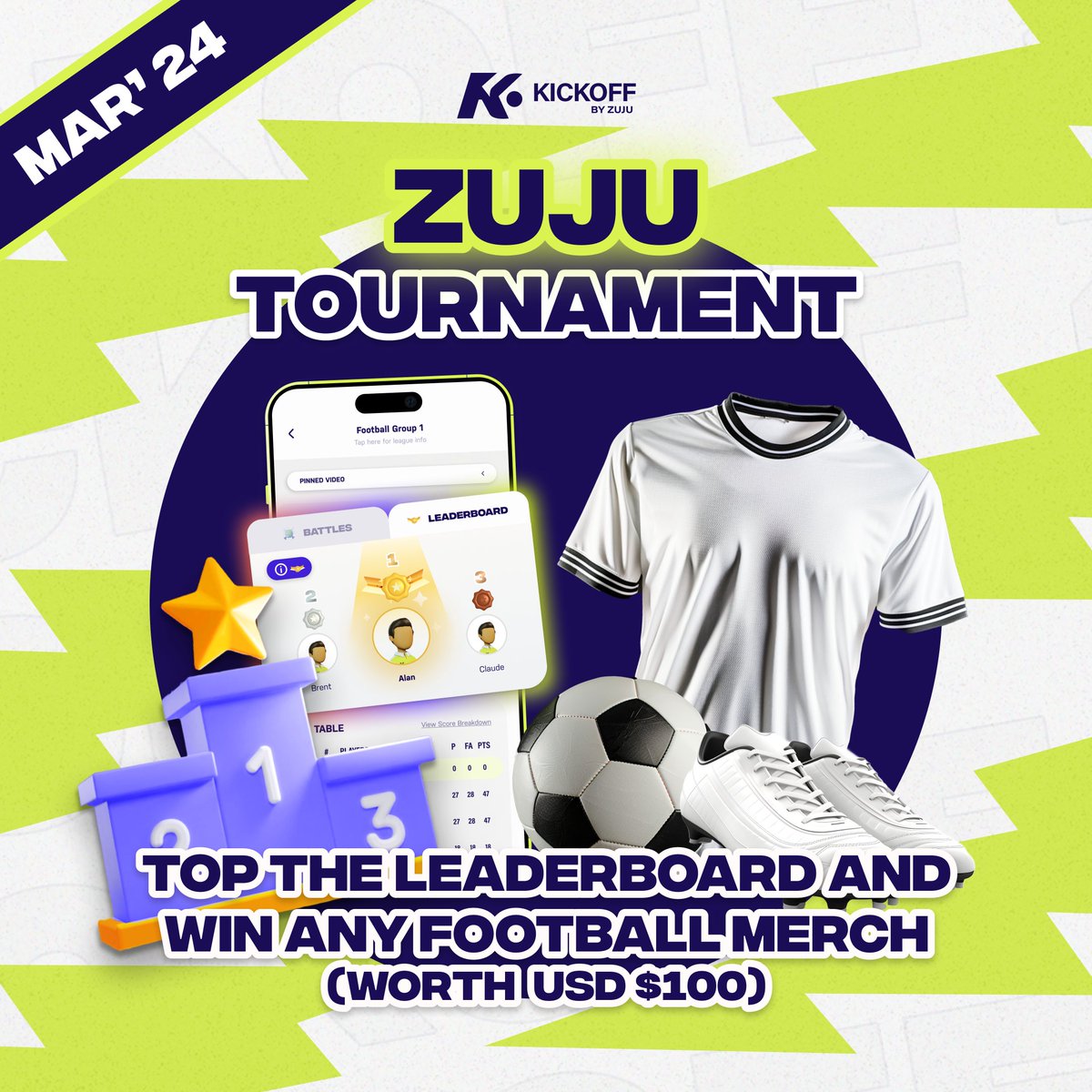 kickoffbyzuju's tweet image. 😋 We’re just 𝒄𝒐𝒏𝒔𝒕𝒂𝒏𝒕𝒍𝒚 feeling generous… 𝐖𝐈𝐍 𝐔𝐒𝐃$𝟏𝟎𝟎 𝐨𝐟 𝐅𝐎𝐎𝐓𝐁𝐀𝐋𝐋 𝐌𝐄𝐑𝐂𝐇!

Join our Zuju Tournament prediction league and battle your way up the leaderboard!

Read more on the News tab in our app.

#KickoffbyZuju #PredictionLeagues