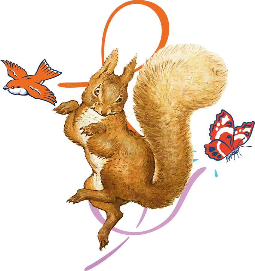 Celebrating a famous #redsquirrel on #WorldBookDay. Beatrix Potter's Squirrel Nutkin teaches a tale on the importance of manners. It was written in 1903 before #redsquirrels were lost across much of the UK. Our #conservation work supports their return. peterrabbit.com/characters/squ…