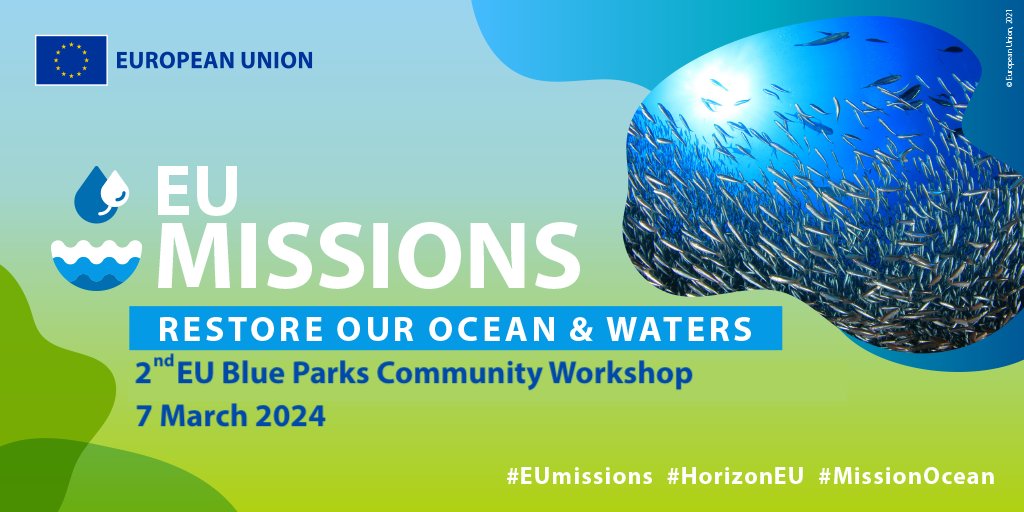 🌊 Today, the #EUBlueParks Community hosts a workshop on 'Effective management of Marine Protected Areas.' Dive into the latest in #marine conservation and stay tuned for insights 💡!

Find out more 👉 tinyurl.com/mrx2madu