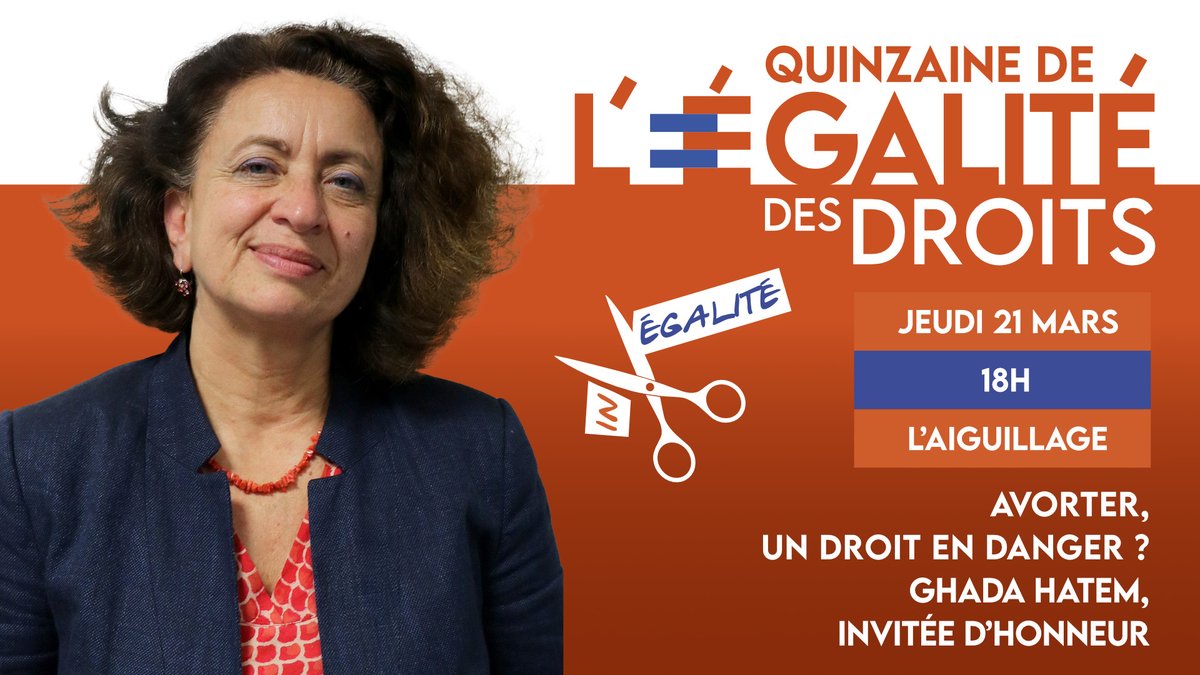 Venez assister à la conférence-débat 📅le jeudi 21 mars📍à l’#Aiguillage,⏰à 18h. 

<a href="/GhadaHatem13/">Ghada Hatem</a>, #gynécologue, #obstétricienne, sera l’invitée d’honneur de cette soirée.👩‍⚕️

#agglochateauthierry #conférence #débat #IVG #femmes #aisne #hautsdefrance