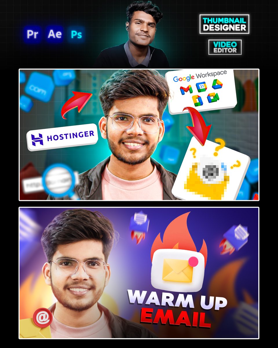 udayxcreates's tweet image. Here are some of my favorite thumbnails that I edited for Chetan Agarwal

If any content creator comment on this post I will edit their thumbnail for FREE.

Interested in our work? → zaap.bio/udaysingh

#thumbnaildesign #youtube #thumbnail
#contentcreator #graphicsdesign