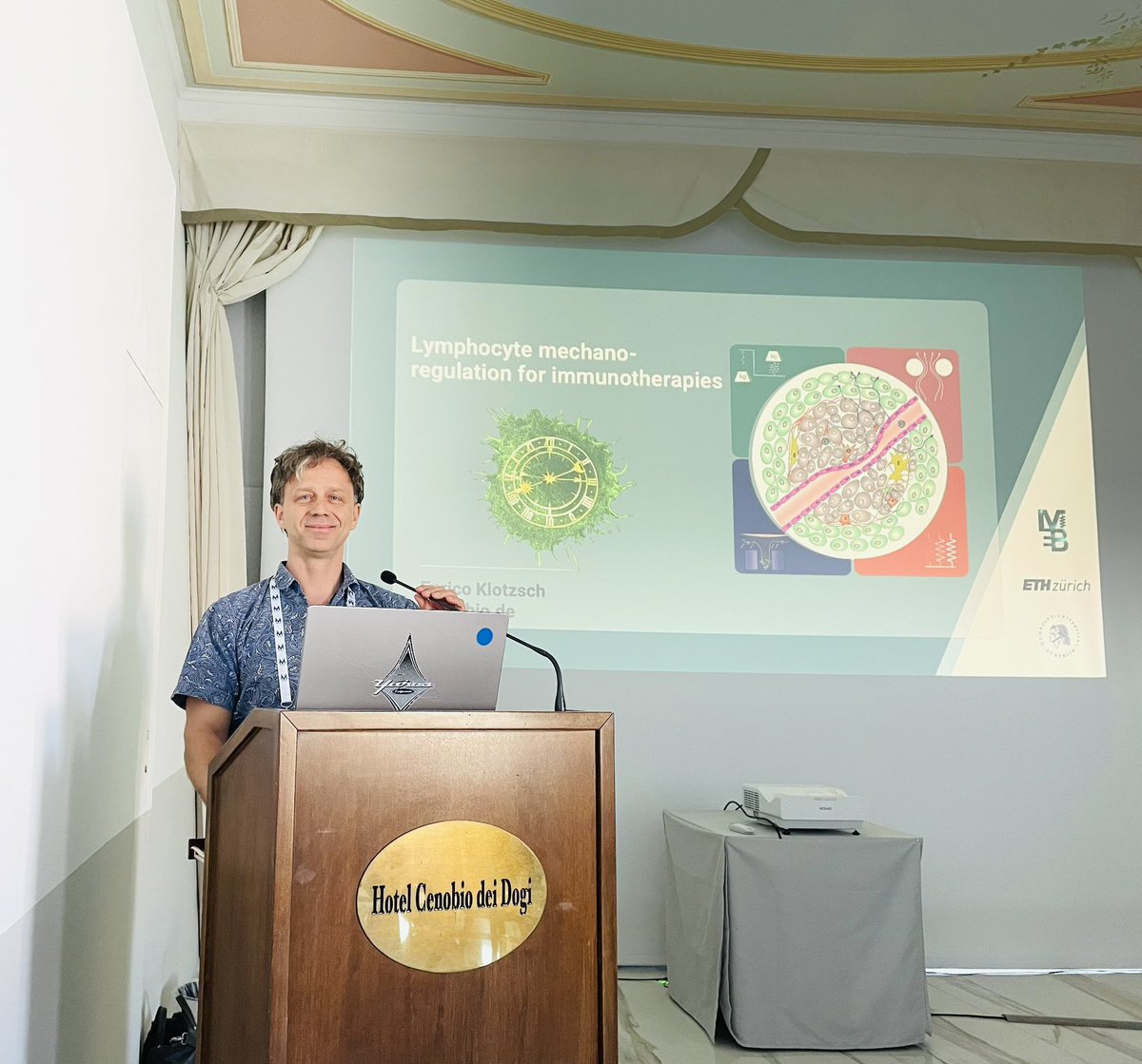 CarmeloFerrai's tweet photo. Mechanotransduction and how regulates lymphocytes in immunotherapy is what @MechanoImmunLab is presenting right now @Nano4Mech  very exciting story! https://t.co/RTXWNVOko2