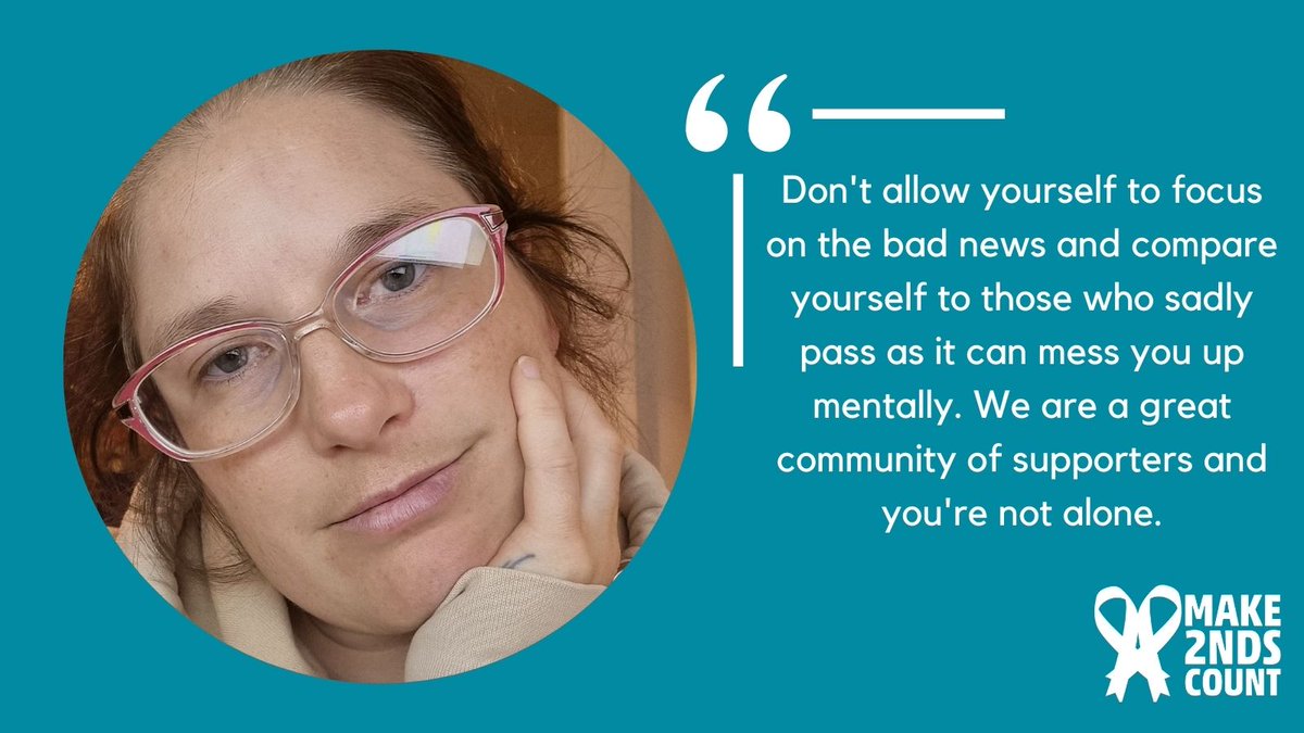 Sharing advice from your SCB journey helps others. Claire says: 'Allow yourself to feel your emotions. It's really scary when first diagnosed, but once you allow yourself to accept what's happening, you realise it isn't as scary & you can live with this disease.' #YourSBCAdvice