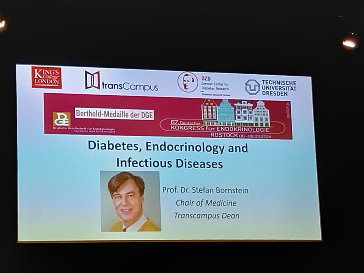 Dresden' own Professor Stefan Bornstein is awarded the very prestigious Berthold Prize of the @DG_Endo!Thought-provoking lecture on the multifaceted interactions between endocrine and infectious diseases. #DGE2024