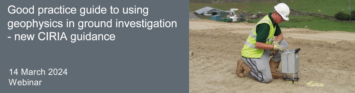 Join us to learn about our latest publication, Good practice guide to using geophysics in ground investigation. A client's guide (C812), to understand how geophysical investigation can support the ground investigation process. bit.ly/3uXbAV6 #Geophysics #CIRIAGuidance